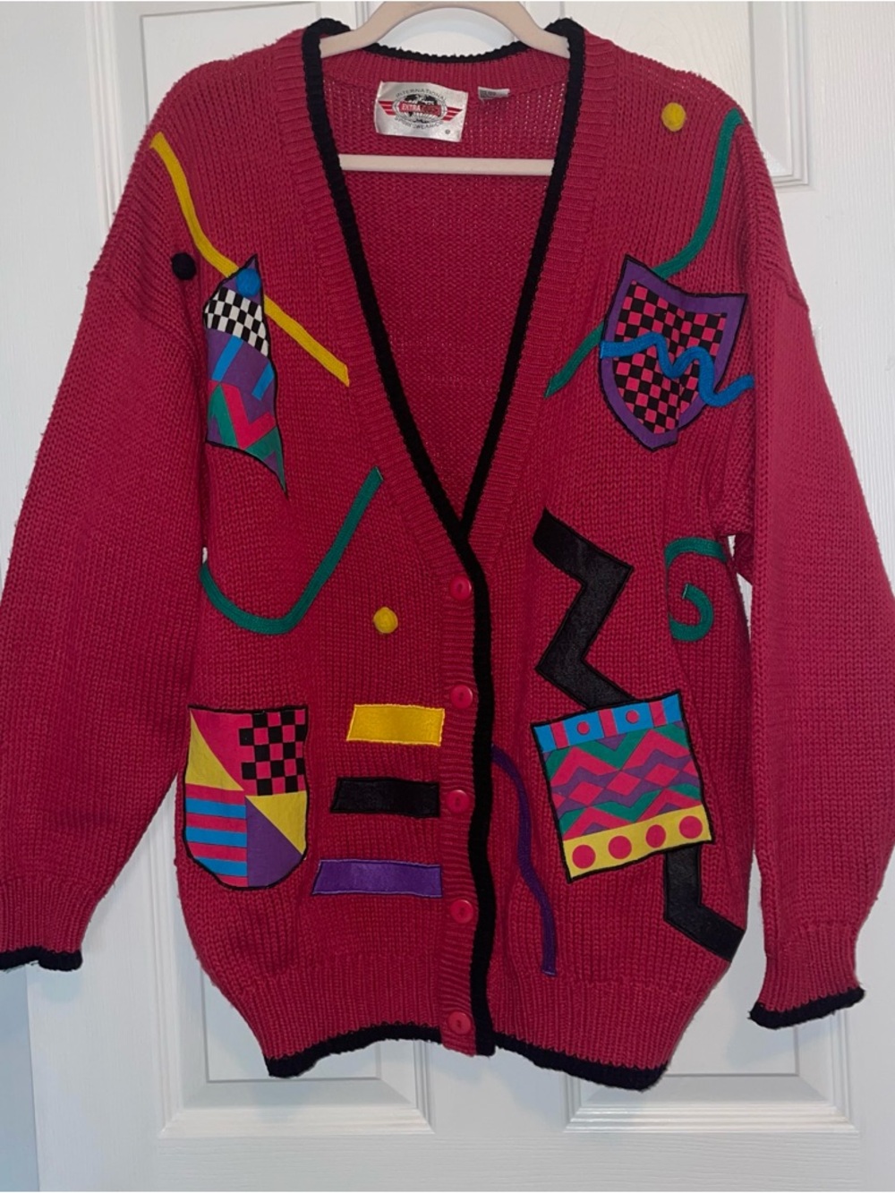 Vintage 80s/90s Cardigan Sweater International Extra Touch Sportswear Co.